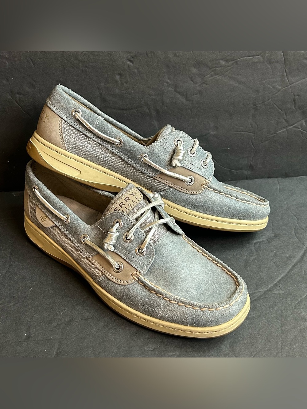 Sperry Womens Songfish Boat Shoes Top Sider STS90930 Size 9M Blue/Gray.